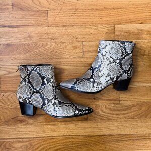 ALDO LEATHER SNAKESKIN CHELSEA BOOT